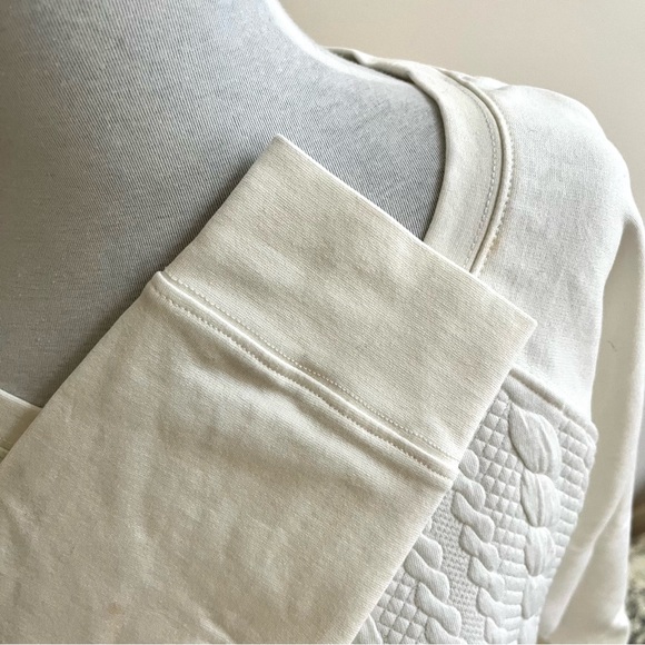 Dalia~Cable Pattern Sweater~Size XL~Ivory - Picture 6 of 11